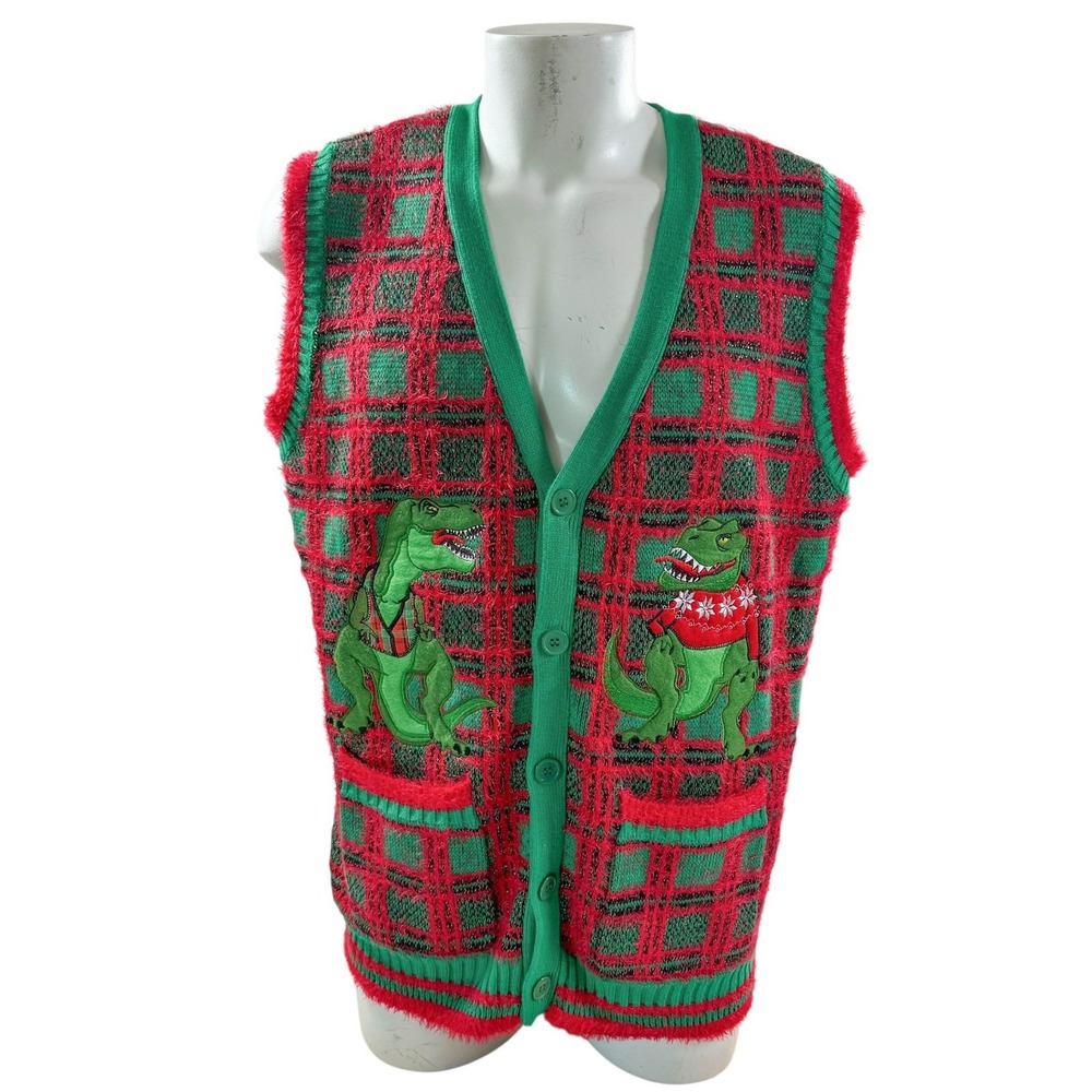 Blizzard Bay XL Dragons Christmas Cardigan Sweater NWOT